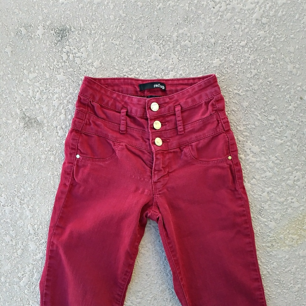 Refuge Red High Waisted Jeans